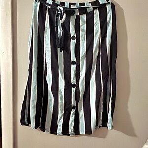 Westport Navy and Light Blue Striped A-Line Skirt